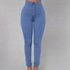 Women Pants Thin High Waist Solid Color Slim Fit Lady Pencil Trousers for Street Wear