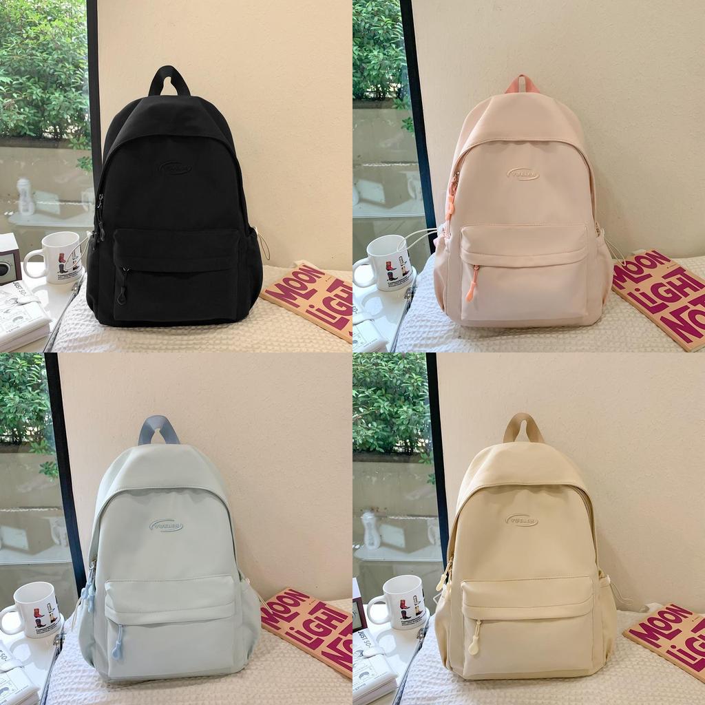 Stylish High-capacity Nylon Backpack For Casual Travel Neutral Design Waterproof