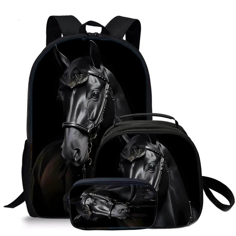 New Astronaut Space Pattern Three Piece Set Knapsacks for Male Plus Girls Best Gifts 2D Flat Comic School Rucksack for Youth