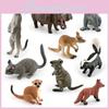 Realistic Plastic Forest Animal Figurines Set Including Red Fox Kangaroo Skunk And More