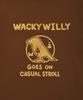 WACKY WILLY Typo Bird Graphic Short Sleeve T-Shirt Brown