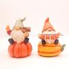 European-American Harvest Festival Resin Scarecrow & Gnome Ornaments for Thanksgiving