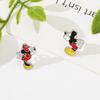 Mickey Mouse Stud Earrings for Women Girls Anime Accessories Minnie Asymmetrical Earring Kids Birthday Xmas Gifts
