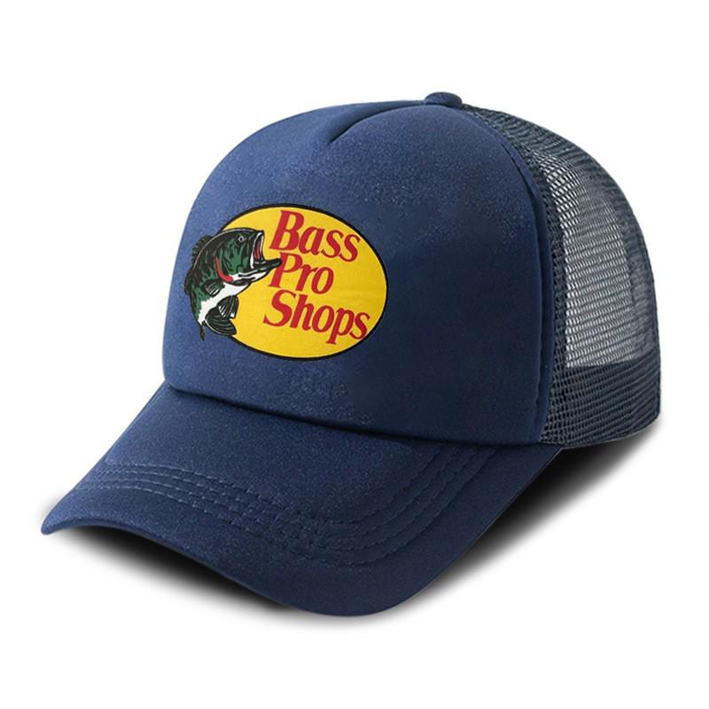 Global Finds Europese-Amerikaanse Bass Pro Shops Bedrukte Baseballpet voor Buitensporten & Vissen Adjustable Vloot