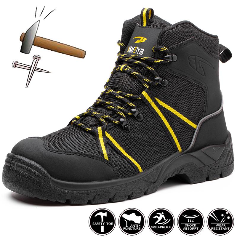 Anti-Static Work Boots Men Safety Shoes Men For Work Shoes Outdoor Hiking Boots Puncture-Proof Safety Boots