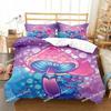 Top Colorful Mushroom Duvet Cover Microfiber Mandala Pattern Bedding Set Soft Pillowcase Bed Bohemian Magic Mushroom Quilt Cover