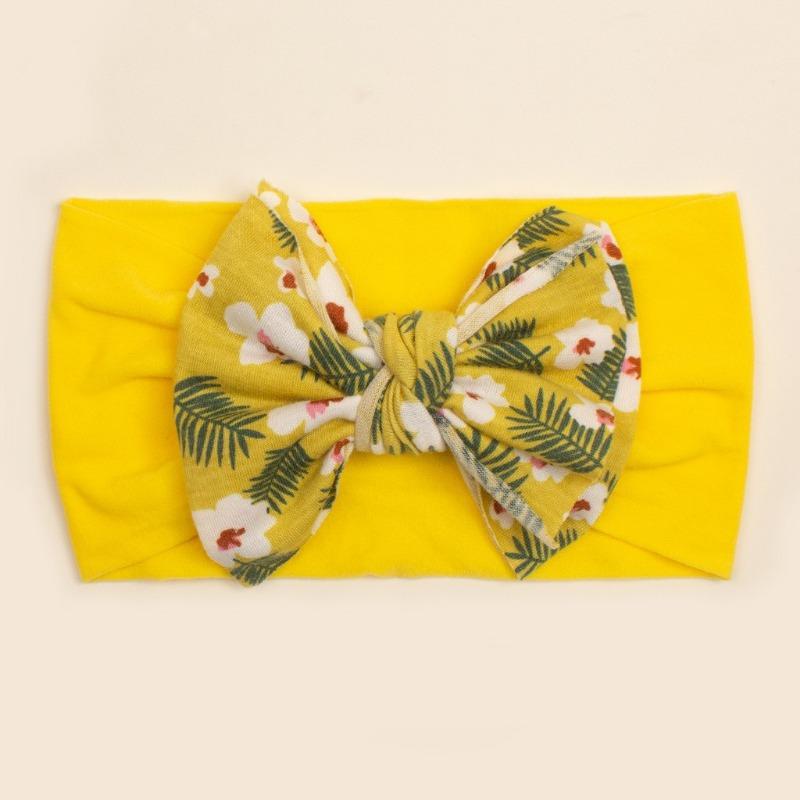 Neues Baby-Stirnband mit Schleife, niedliches bedrucktes Kinder-Kopftuch, weiches und bequemes Baby-Haaraccessoire