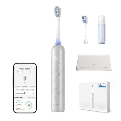 Spazzolino elettrico MOVA Fresh Pro compatibile con l'app Sonicare Spazzolino elettrico ricaricabile per adulti Metodo di spazzolatura per il bagno Testina di ricambio per spazzola IPX7