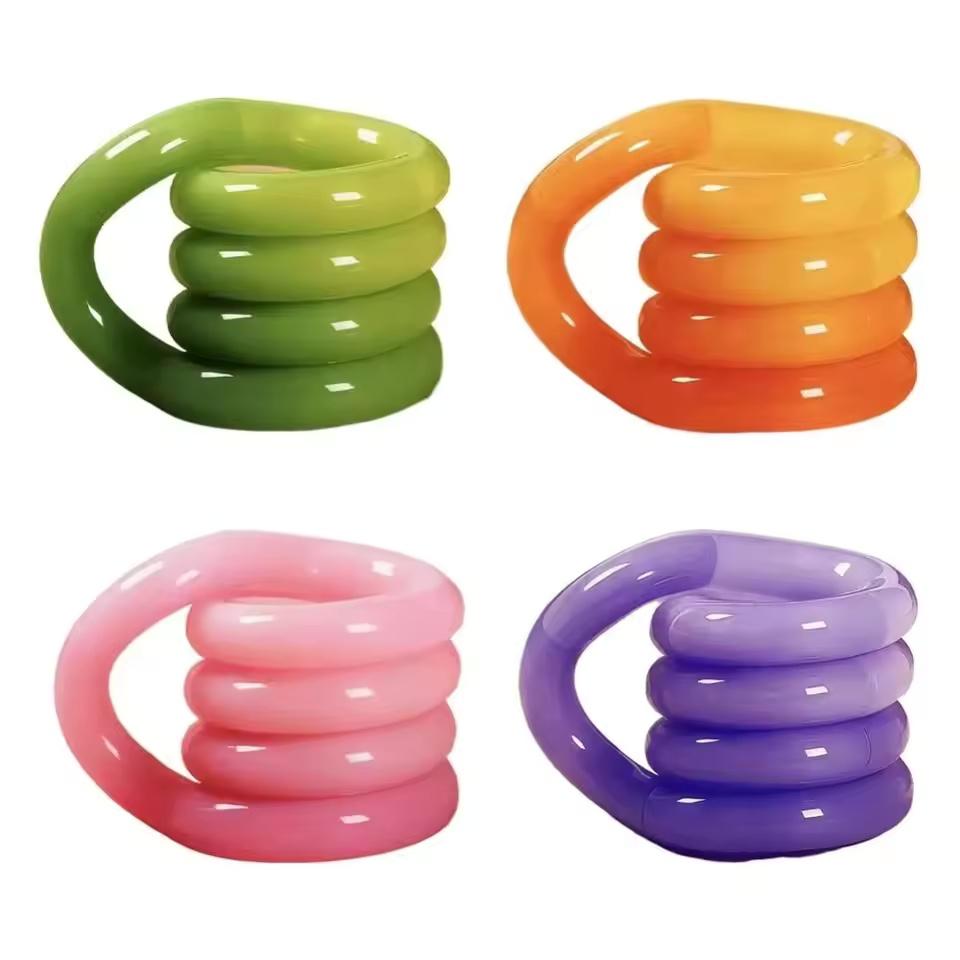 Thermochromic Twist Tangle Toy Attention Training Stress Relief Creative DIY Assembly Prank Props Desktop Decoration Stress Relief Gift Present