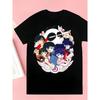 Men'S Ran Ma 12 Anime Character Print T Shirt Casual Round Neck Harajuku Streetwear Style Korean Ulzzang Fashion Machine Washable For All Season