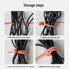 Multicolor TPR Silicone Zip Ties: Elastic Self-Locking, Reusable Cable Organizers & Keychain Pendants.