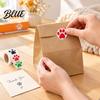 Cute Paw Print Roll 2 Rolls Colorful Dog Stickers Self-adhesive DIY Self Adhesive Labels Craft Labels Decorative Round Decals for Scrapbooking