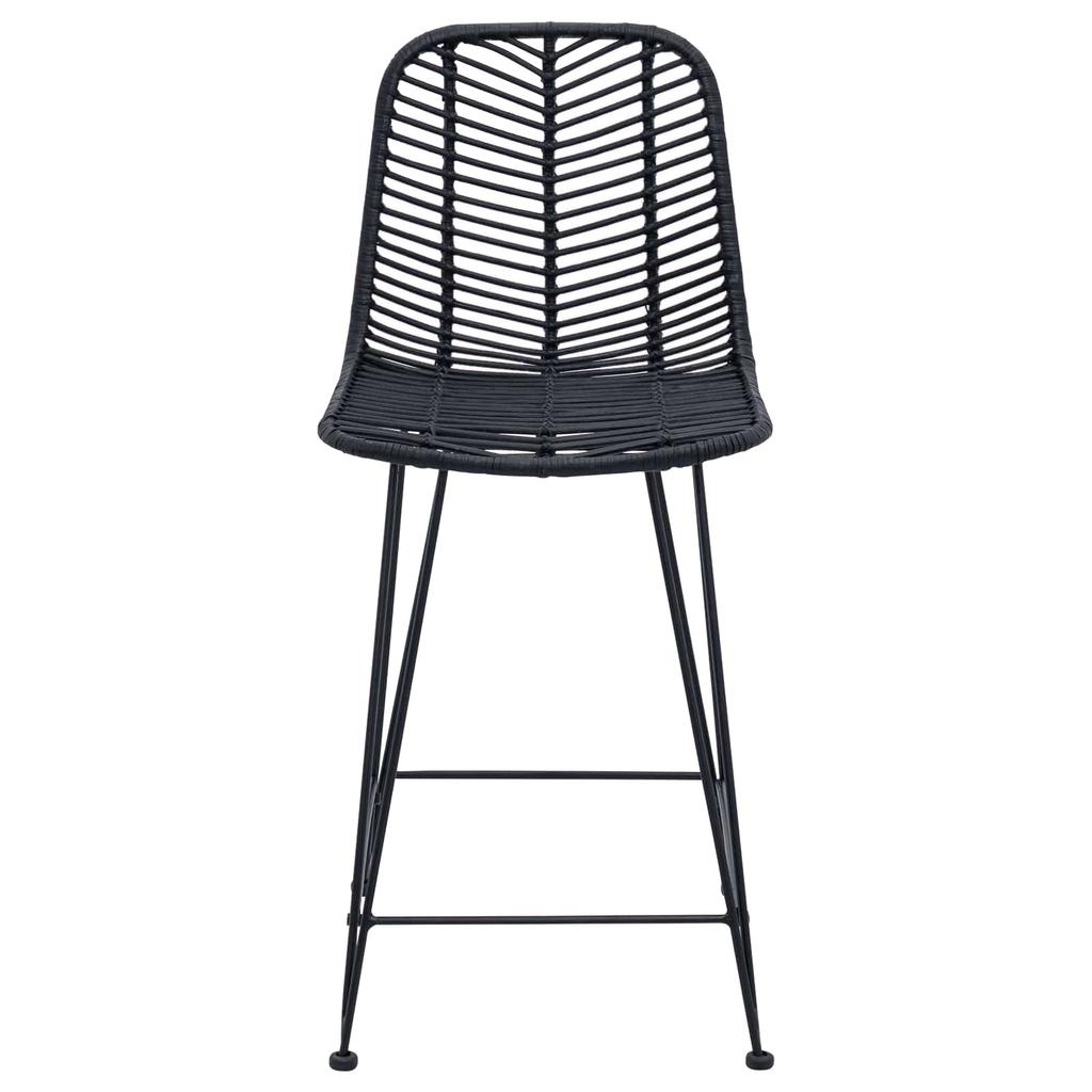 Barstool 2 Pcs 44.5 X 54.5 X 97.5 Cm Rattan and Iron