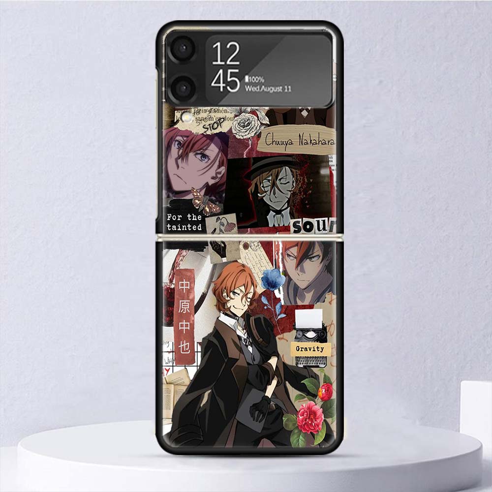 Bungo Stray Dogs Nakahara Chuuya Shockproof Case For Samsung Galaxy Z Flip 7 6 5 4 3 5G Phone Cover Z Flip3 Flip4 Flip5 Flip6 Fl