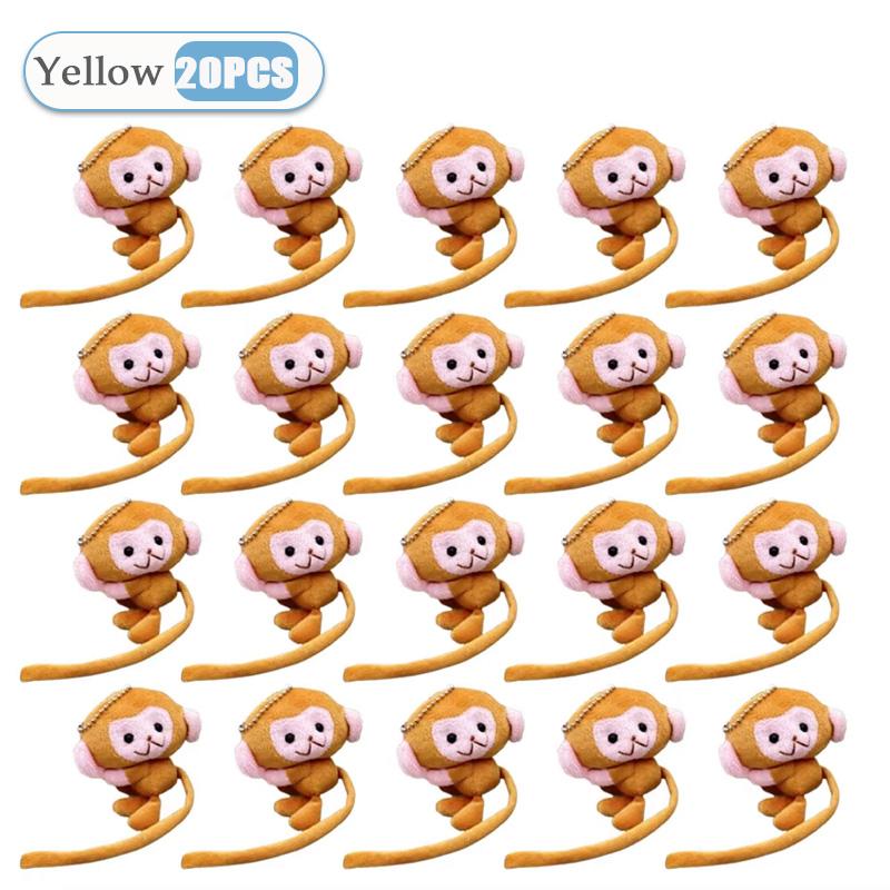 Cartoon Long Tailed Monkey Doll Key Chain Pendant DIY Plush Toy Doll Keychain Backpack Pendant Accessories Gift for Children