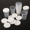 Essentielles Medizin-Messbecher-Set 10 Transparente 50ml Becher mit Weißen Deckeln Perfekt für den Heim- oder Laborgebrauch
