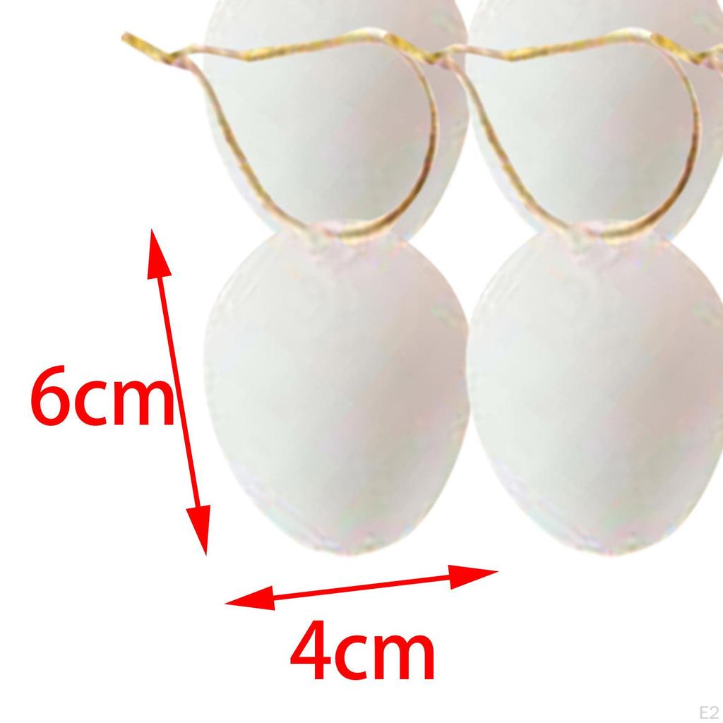 20 Pieces White Easter Eggs Paintable Toys with Rope, Paintbrush And Acrylic Paint for Preschool