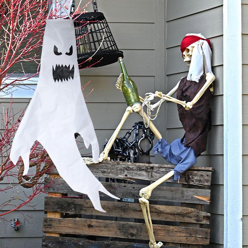 1Pc Outdoor Halloween Ghost Hanging Glowing Ghost Led Ghost Parties Decor Haunted Houses Scary Props Day Of The Dead Glow Darks