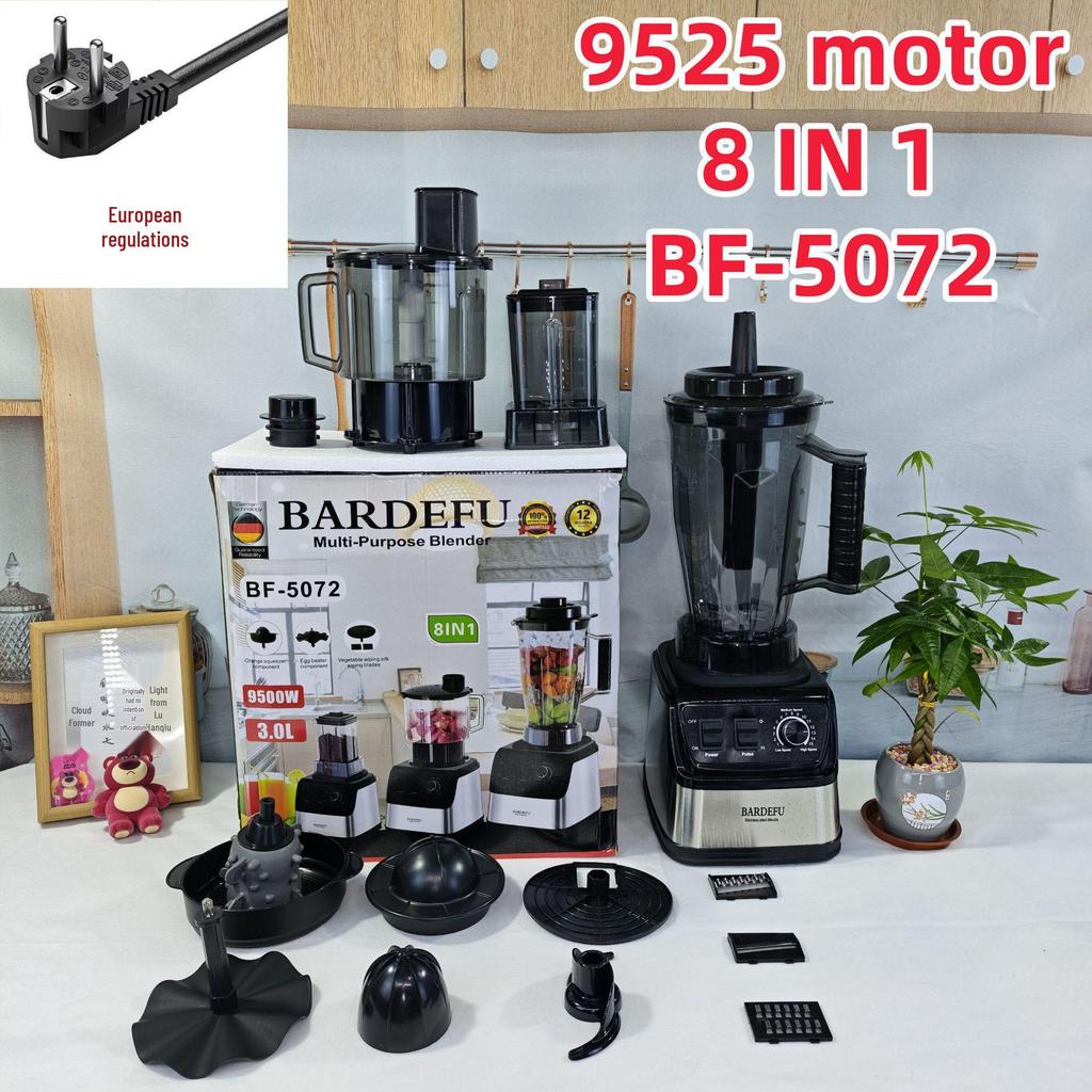 4L 8-in-1 Blender: Large-Capacity Stainless Steel Juicer & Meat Grinder