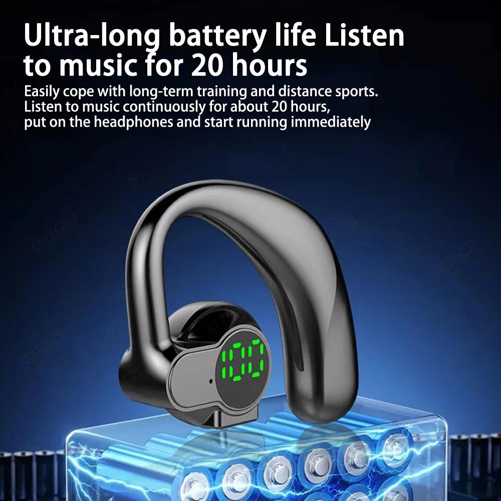 BT5.4 Bone Conduction Wireless Bluetooth Headphones Earphones With Microphone Handsfree Noise Canceling Headset