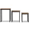 Table basse gigogne - vidaXL - 3 pcs - Teck massif - Rectangulaire - Salon - Marron