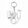2D Acrylic Medical Keychain Mini Cartoon Stethoscope Pattern BPA Free for Pediatric Nurse Appreciation Small Gift