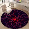 1pc Neon Waves Office Round Area Rug,  Mat Suitable ForOffice, Under Office Chairs Bedroom Living Room Home Decor, Room Deco