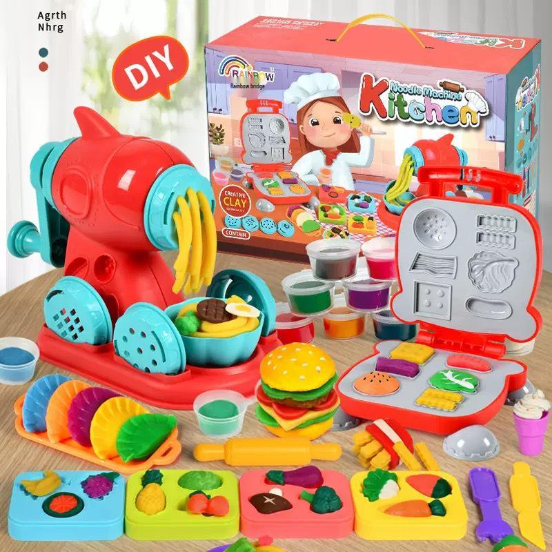 Ensemble de jouets maisonnette en argile pour enfants: Moules à Glace DIY et Kit Créatif Play-Doh