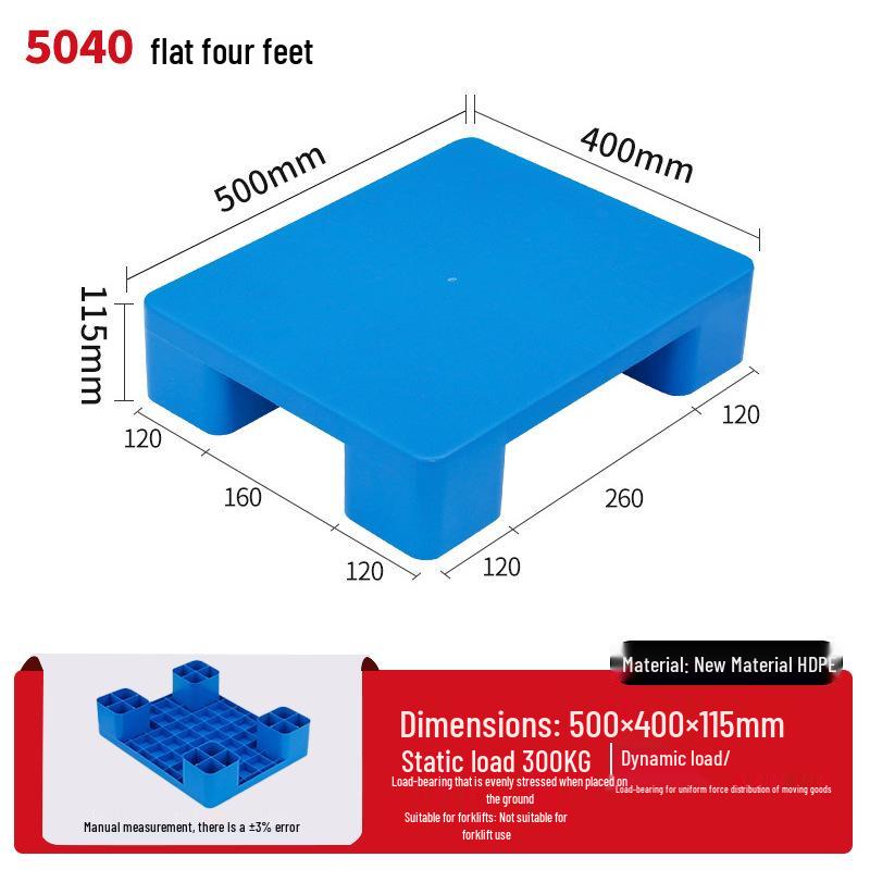 Warehouse Grid Plastic Pallet: Thickened Moisture-Proof Single-Sided Floor Mat for Logistics.