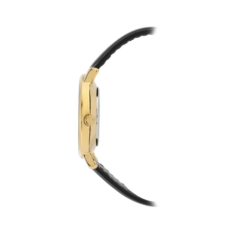 Casio STANDARD series gold watch frame life waterproof quartz movement leather strap Japanese and Korean watch women's watch black dial LTP-VT01GL-1B
