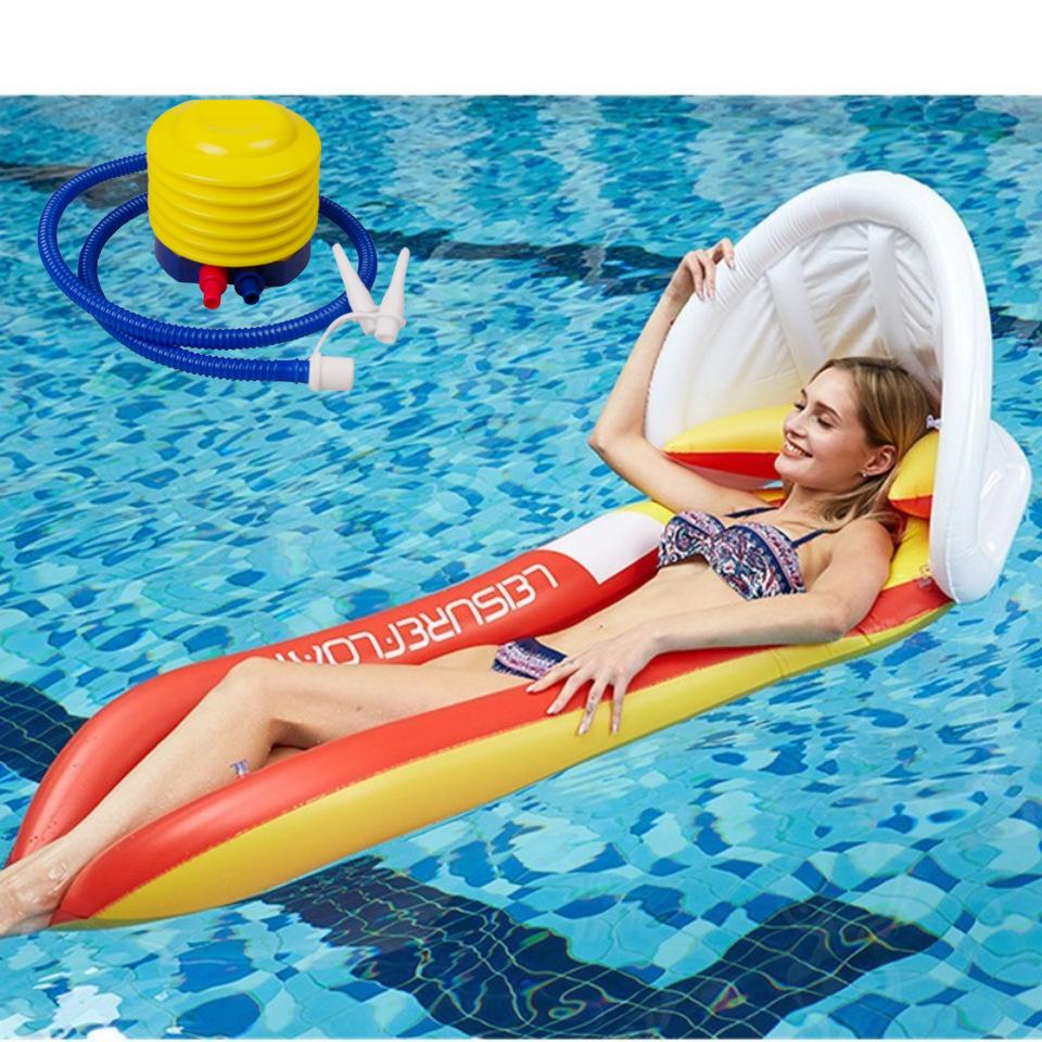 Inflatable Floating Hammock with Armrests & Backrest - Outdoor Mesh Recliner for Adults