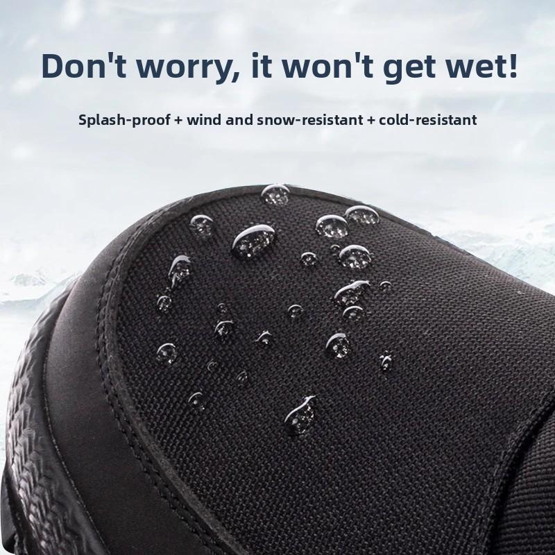 Men's Snow Boots Winter Plush Warm Cotton Shoes Outdoor Anti-skid Platform Boots Fashion Casual Short Boots Winter Men's Booties