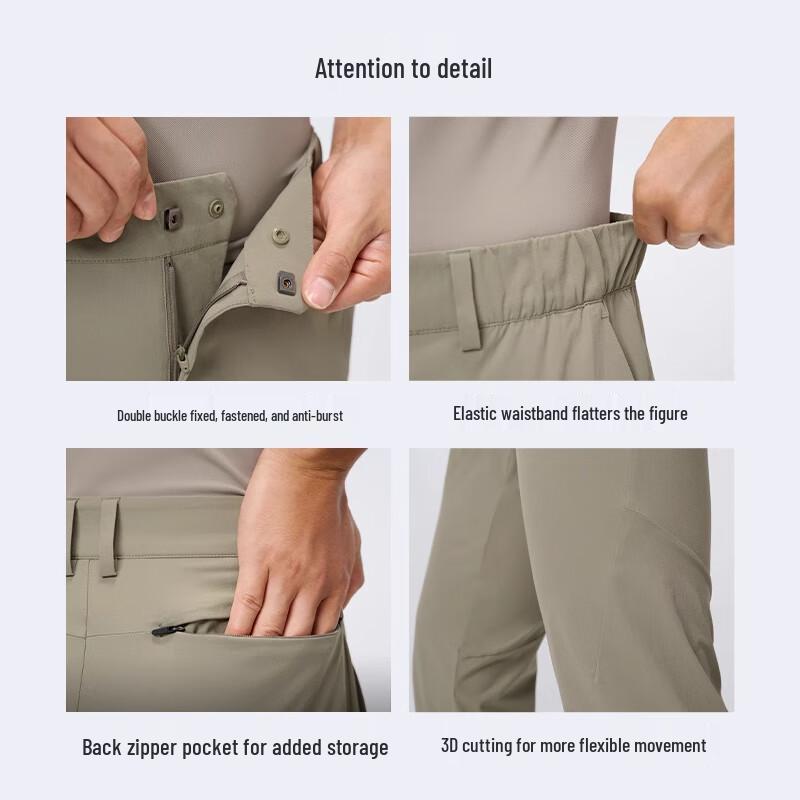 Pelliot Men's Lightweight Quick-Dry Hiking Pants