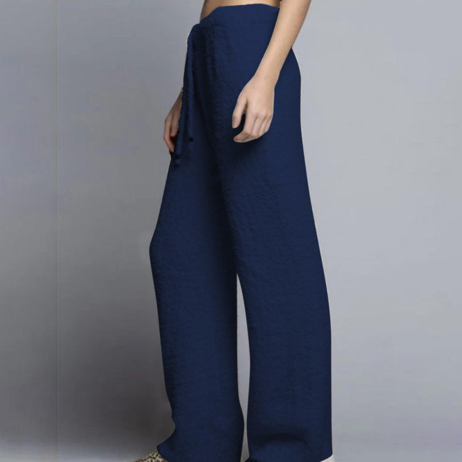 

Женские модные однотонные свободные удобные теплые плюшевые брюки со шнурком для отдыха XXXL