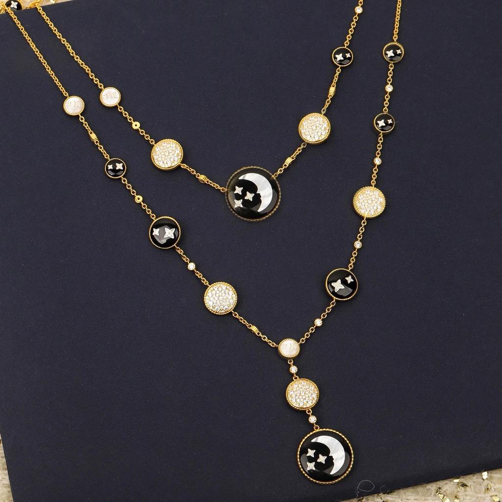 2024 New Hot Brand Vintage Compass Necklace Luxury Jewelry For Women Designer Pendant Pure 925 Silver Lady Party Chain Necklaces