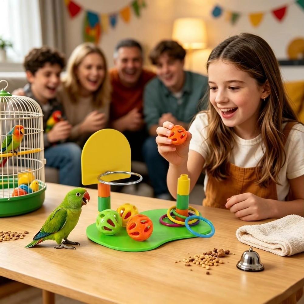 Multi-Piece Set Bird Training Toy Adjustable Hoop Parrot Toy Bird Puzzle Toy For Parrot
