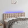 VidaXL LED Headboard Bedroom Furniture Double Bed Accessory Head of Bed Frame Interior Cappuccino 3121707