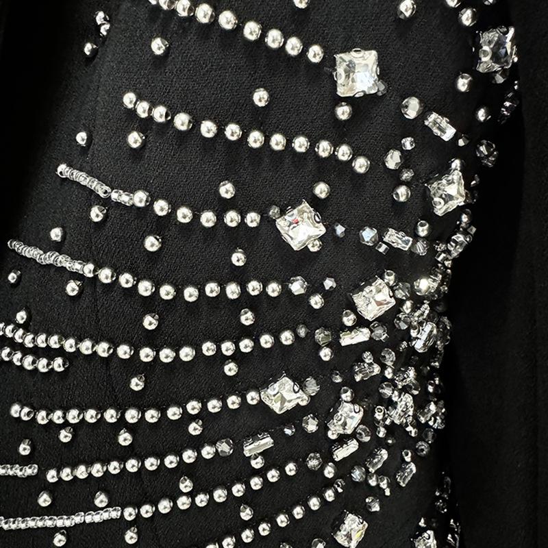 High-End Rhinestone Beaded Suit & Pants Set - Early Spring 2026 Collection