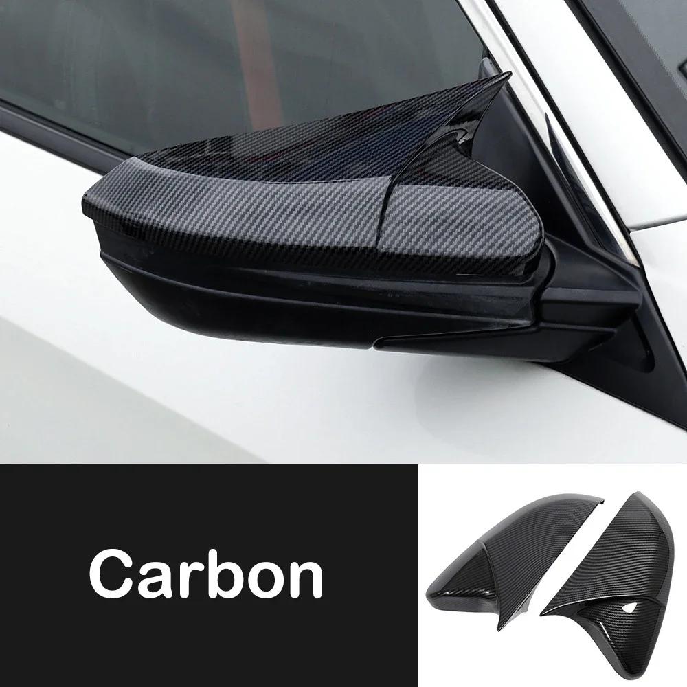 For Honda Civic 2016 2017 2018   Car Rearview Side Mirror Cover Wing Cap Exterior Door Housing Trim Adhesive Sticker