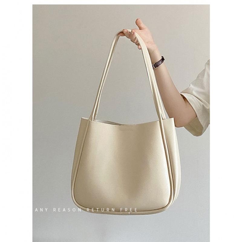 

Сумка женская летняя 2024 года, новая большая вместительная сумка-тоут из мягкой искусственной кожи, повседневная универсальная сумка-ведро, сумка через плечо под мышкой