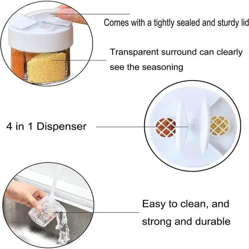 Pojemnik na przyprawy Plastikowy pojemnik na przyprawy Butelka Solniczka i pieprzniczka Kemping na świeżym powietrzu Grill Pojemnik na przyprawy Zestawy gadżetów kuchennych