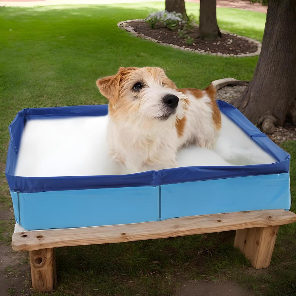 New Pet Bath Pool Non-Inflatable Pet Puppy Paddling Tub Folding Dog Paddling Swimming Pool For Pet Bathtub Backyard Fun