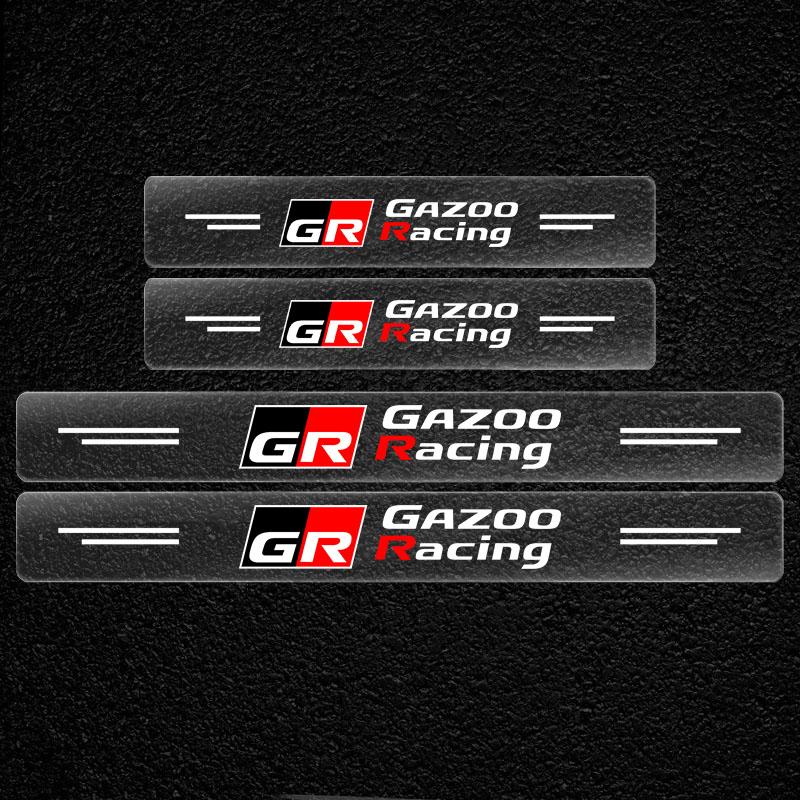 

Наклейка на порог автомобиля Защитная пленка от царапин Прозрачная для Toyota TRD Prado Aqua Hilux Rav4 Camry Prius TRD Venza GR 4pcs GR