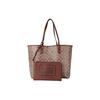 Coach Stadt PVC-Tragetasche, Einkaufstasche, Kombi-Tasche, Handtasche, Umhängetasche Groß Damen Braun 36658-IME74