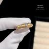 Elegant French Court-Style Index Ring for Women - Hollow Design, Luxurious, Adjustable, High-Quality Texture, Fashionable.