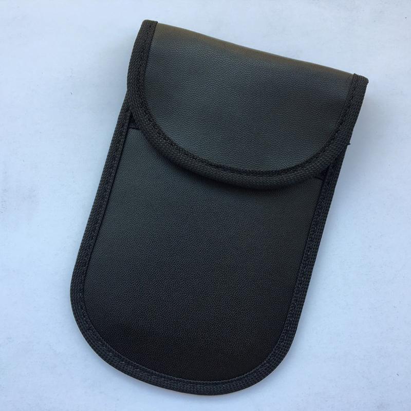 

Signal Blocking Faraday Bag For Cell Phone Anti-Theft Key Fob Shield Emf Gps Location Info Security Card Protector чорний