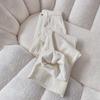 > Aprikot Samt Weite Hosen: Damen Herbst/Winter 2026 High-Waist Warme Gerade Hosen
