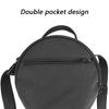 Headphone Carrying Case Organiser Bag with Zippered Pocket for Charging Cable Accessories Storage Black