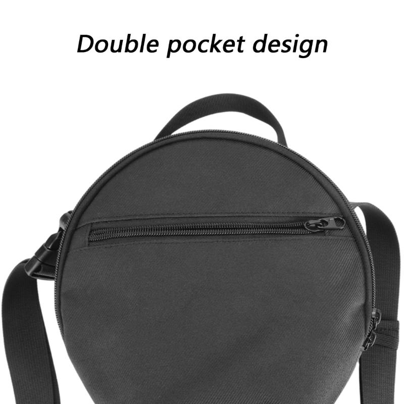 Headphone Carrying Case Organiser Bag with Zippered Pocket for Charging Cable Accessories Storage Black