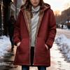 Women's Sherpa Lined Hooded Coat Casual Full Zip Up Long Coat Thicken Winter Warm Fleece Jacket with Pockets